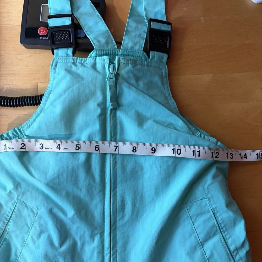 Lands End Squall Insulated Snow Bib Kids 5 Green Grow A Long Reinforced Knee